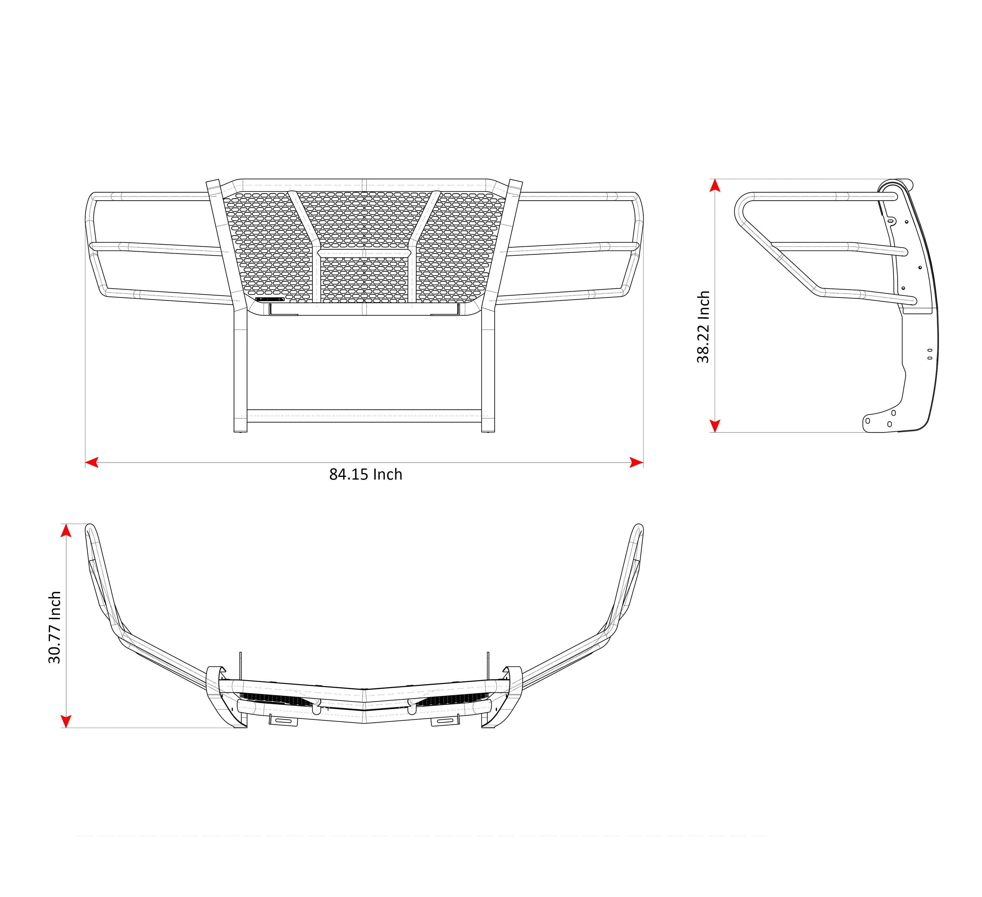 2017-2024 Nissan Titan Xd Rugged Heavy Duty Grille Guard Kit Modular | Black Horse Off Road - Image 10