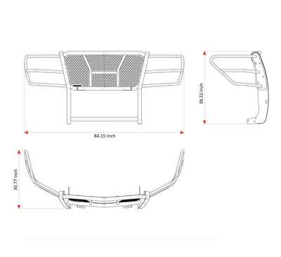 2017-2024 Nissan Titan Xd Rugged Heavy Duty Grille Guard Kit Modular | Black Horse Off Road - Image 10