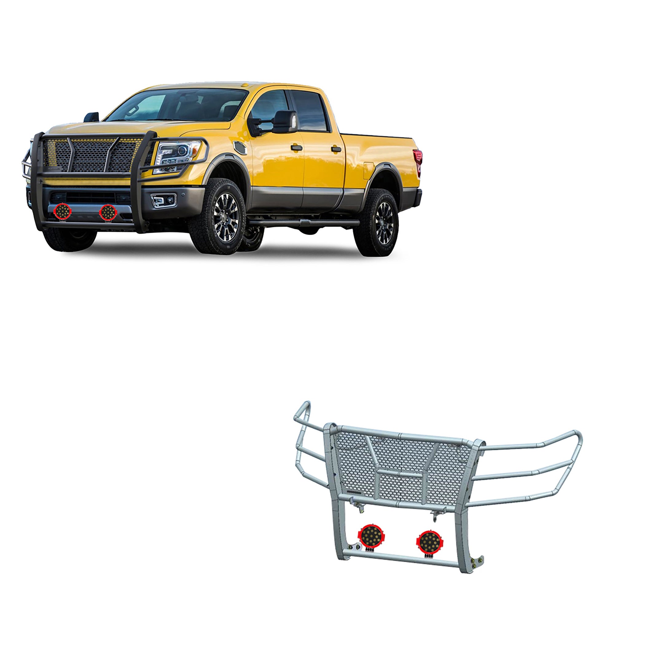 2017-2024 Nissan Titan Xd Rugged Heavy Duty Grille Guard Kit Modular | Black Horse Off Road - Image 1