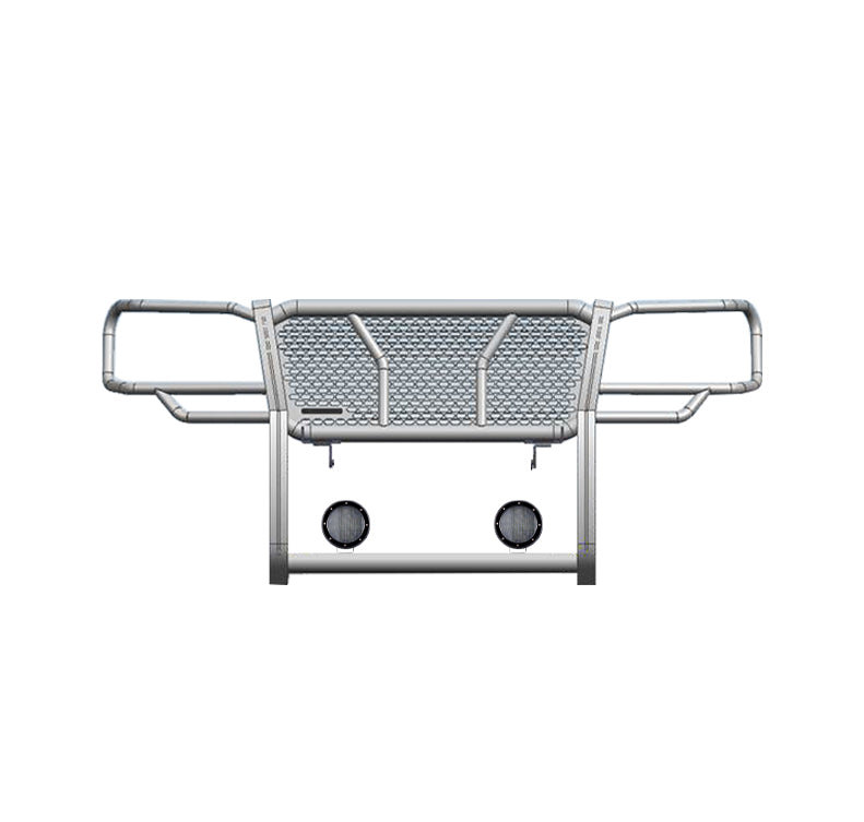 2005-2015 Toyota Tacoma Rugged Heavy Duty Grille Guard Kit Modular Pair of 5.3" Dia. LED Flood Lights w/ Black Trim Rings Wiring Harness  and Switch | Black Horse Off Road - Image 3