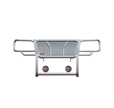 2005-2015 Toyota Tacoma Rugged Heavy Duty Grille Guard Kit Modular Pair of 5.3" Dia. LED Flood Lights w/ Red Trim Rings Wiring Harness  and Switch | Black Horse Off Road - Image 3