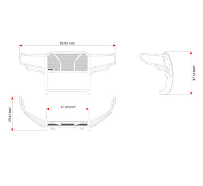 2007-2021 Toyota Sequoia Rugged Heavy Duty Grille Guard Kit Modular | Black Horse Off Road - Image 10