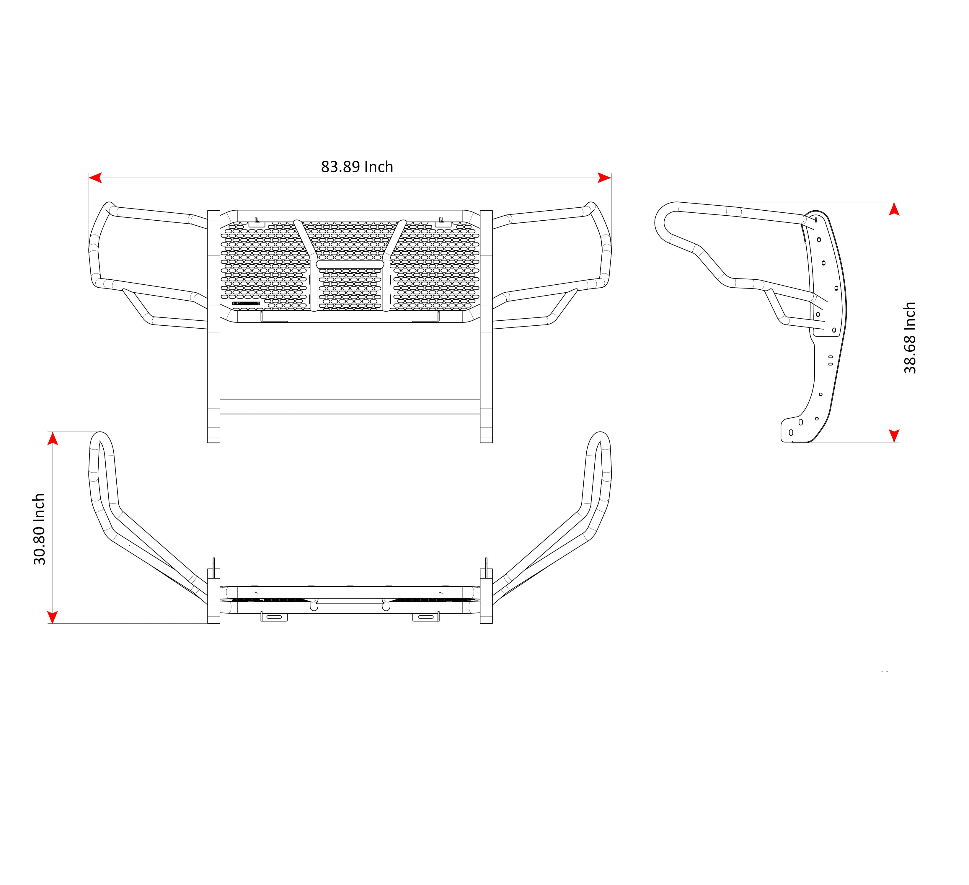 2022-2026 Toyota Tundra Rugged Heavy Duty Grille Guard Kit Modular | Black Horse Off Road - Image 10