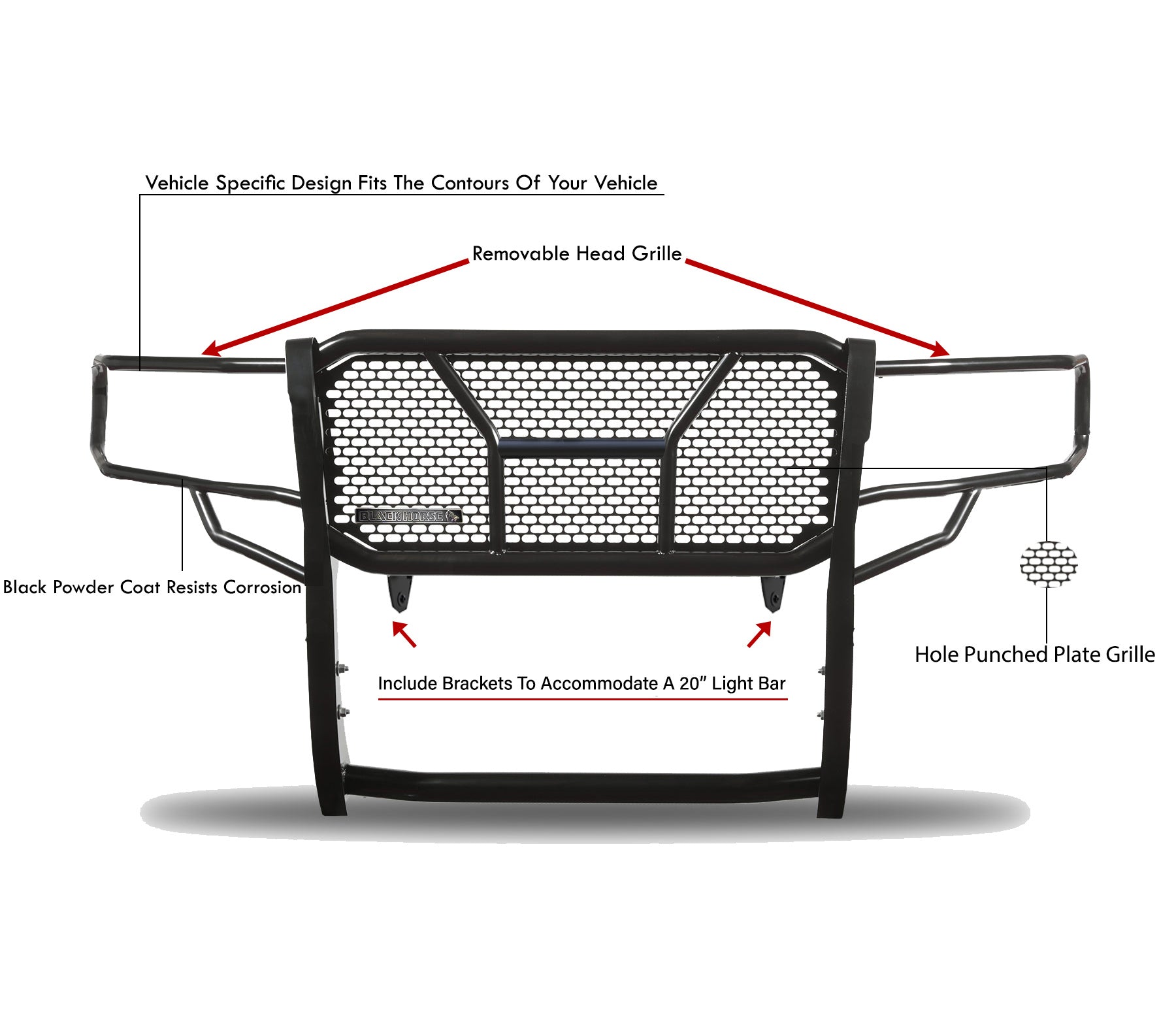 2022-2026 Toyota Tundra Rugged Heavy Duty Grille Guard Kit Modular | Black Horse Off Road - Image 4