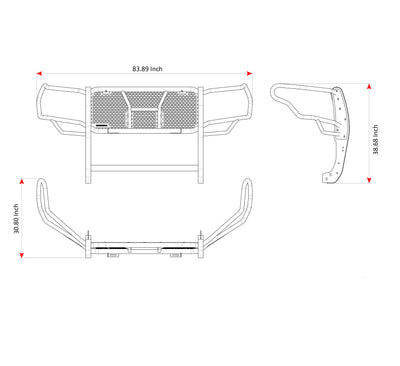 2022-2026 Toyota Tundra Rugged Heavy Duty Grille Guard Kit Modular | Black Horse Off Road - Image 10
