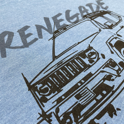 Mens Jeep® Renegade - LDD Series - Triblend Lake Blue T-Shirt