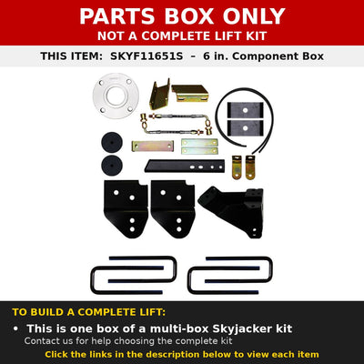 PARTS BOX ONLY - SKYF11651S component box, not a complete lift kit