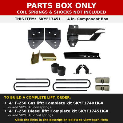 PARTS BOX ONLY - SKYF17451 component box, not a complete lift kit