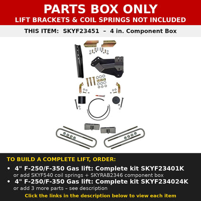 PARTS BOX ONLY - SKYF23451 component box, not a complete lift kit