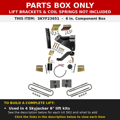 PARTS BOX ONLY - SKYF23651 component box, not a complete lift kit