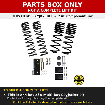 PARTS BOX ONLY - SKYJK20BLT component box, not a complete lift kit