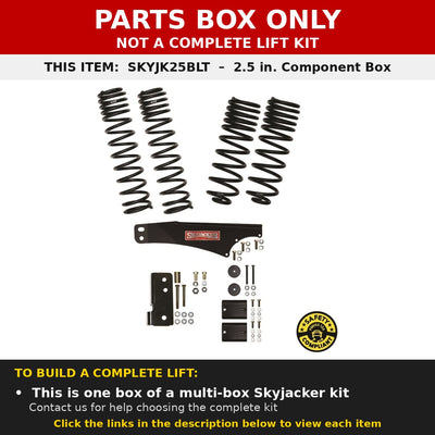 PARTS BOX ONLY - SKYJK25BLT component box, not a complete lift kit