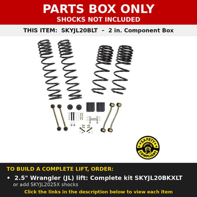 PARTS BOX ONLY - SKYJL20BLT component box, not a complete lift kit
