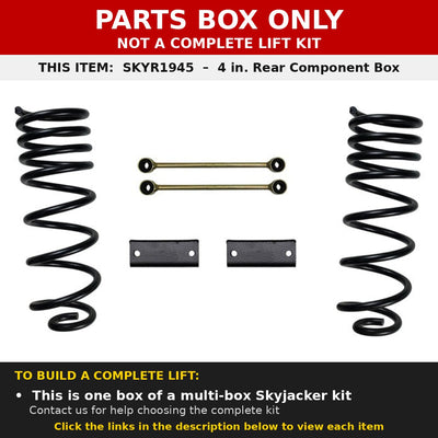PARTS BOX ONLY - SKYR1945 component box, not a complete lift kit