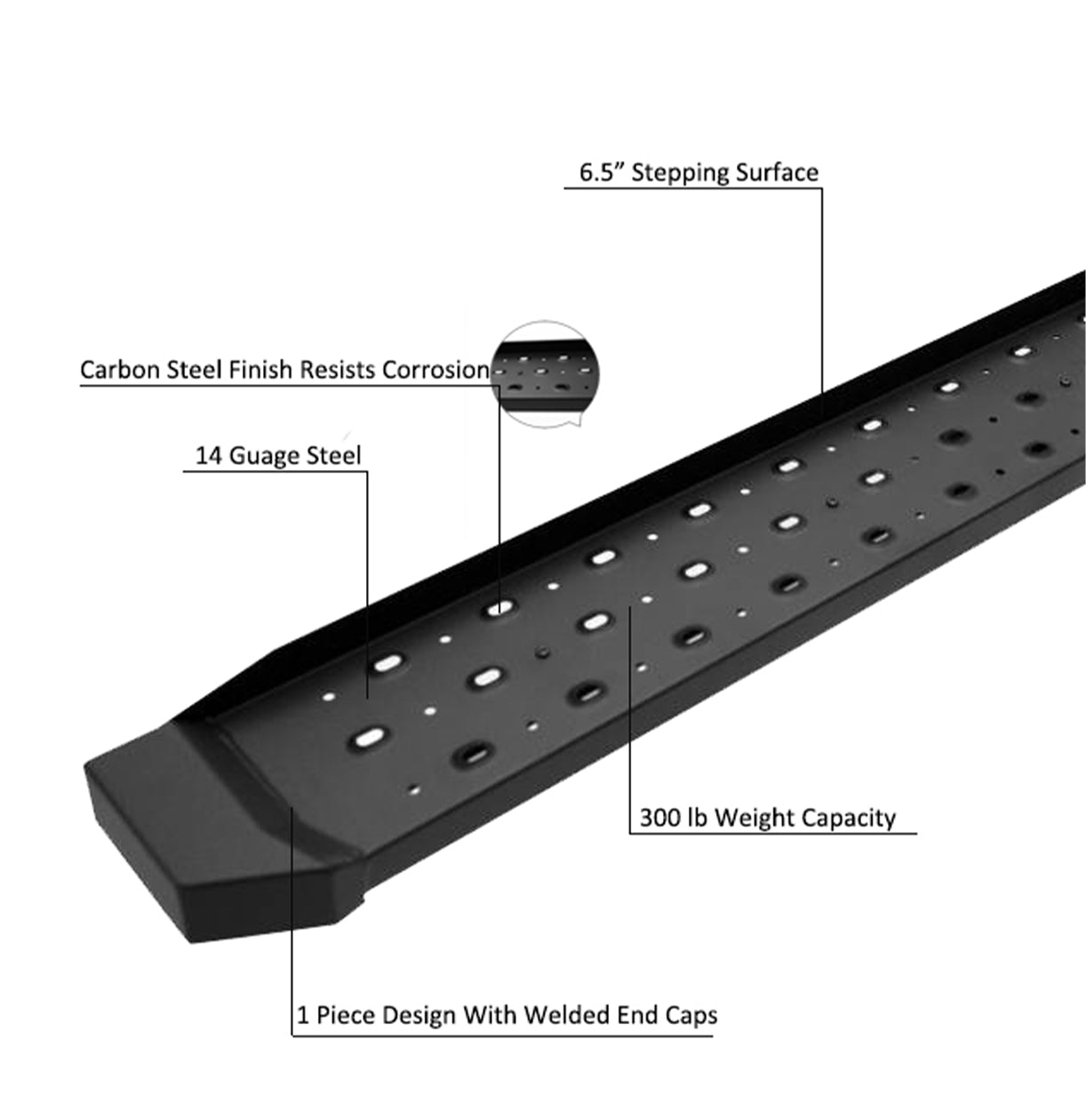 2019-2023 Ford Ranger Spartan Running Boards | Black Horse Off Road - Image 3