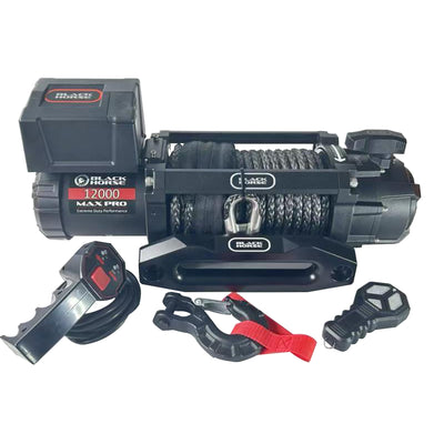 12K Synthetic Rope Winch Electrical: 1 year & Mechanical: 2 years warranty | Black Horse Off Road - Image 2