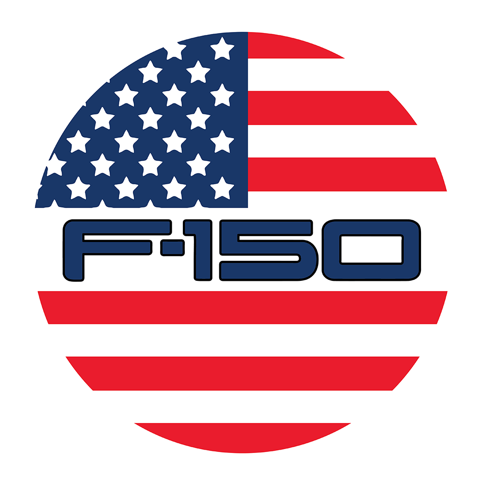 Sticker - Ford Trucks F-150 Flag - Round