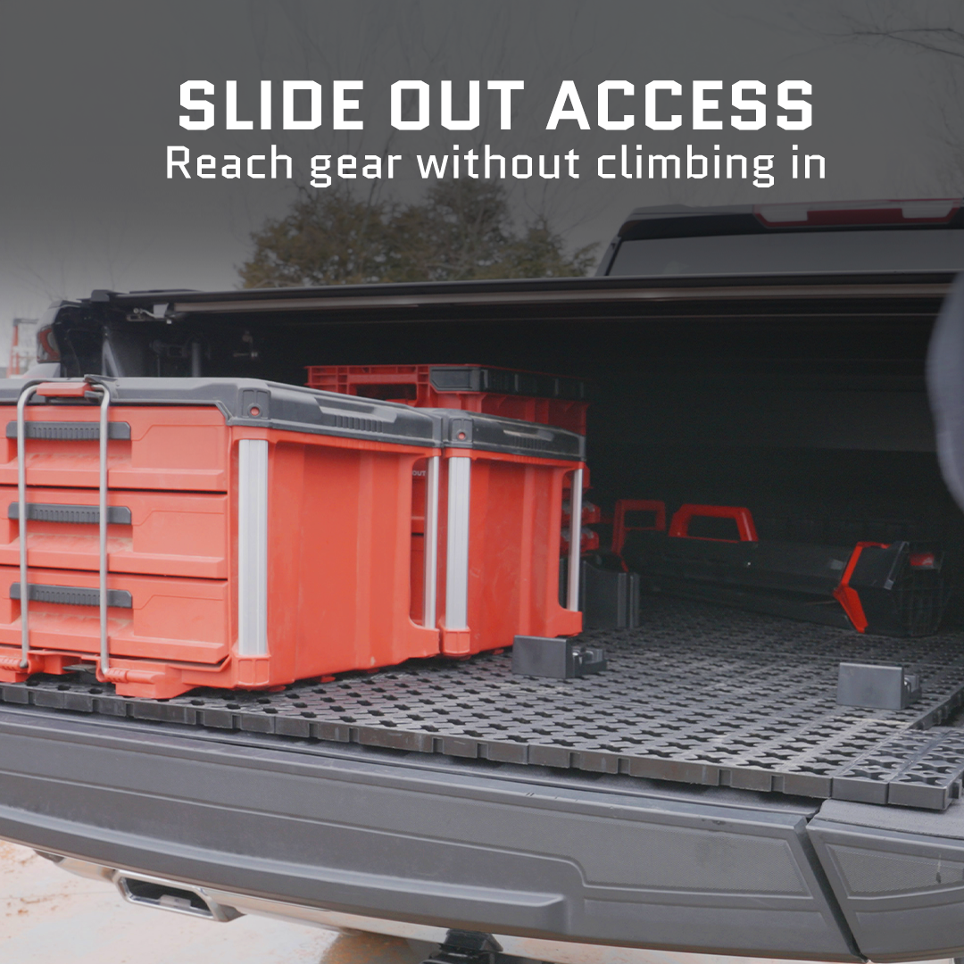 Tmat Truck Bed Organizer Slide Out Mat | Universal Fit for Short Beds 5' to 5'5"