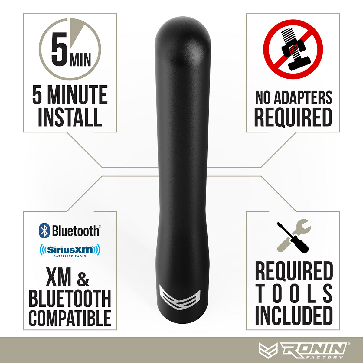 TOYOTA TUFFLOCK® SHORT ANTENNA (4 INCH)