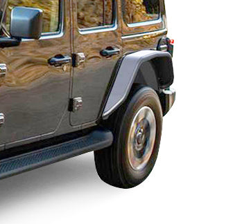 2018-2026 Jeep Wrangler Tubular Rear Fender Flares | Black Horse Off Road - Image 1