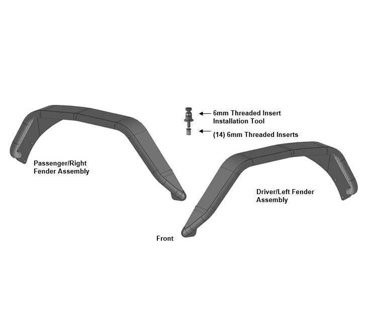 2018-2026 Jeep Wrangler Tubular Rear Fender Flares | Black Horse Off Road - Image 6