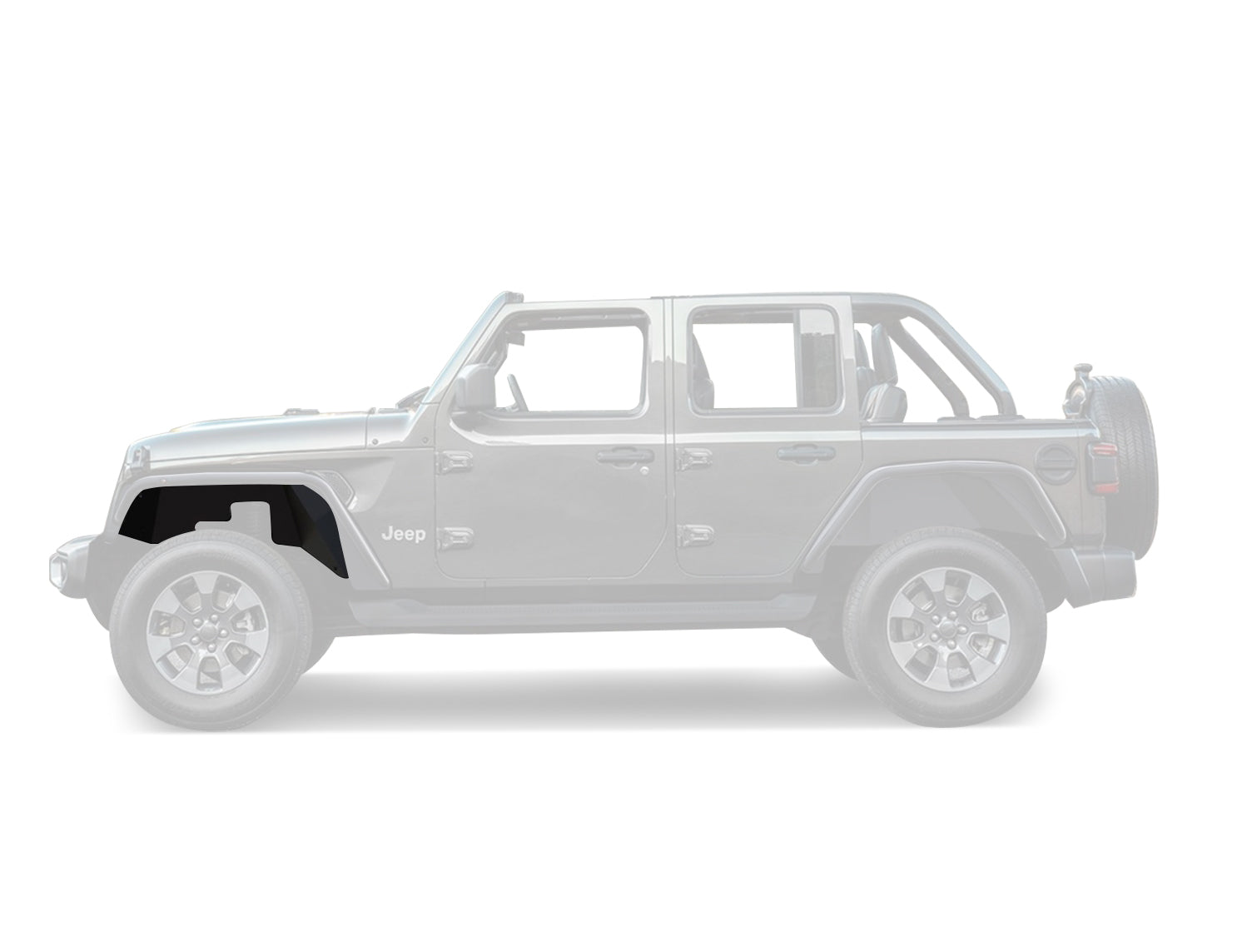 2018-2026 Jeep Gladiator Front Inner Fender Flares Liners | Black Horse Off Road - Image 2