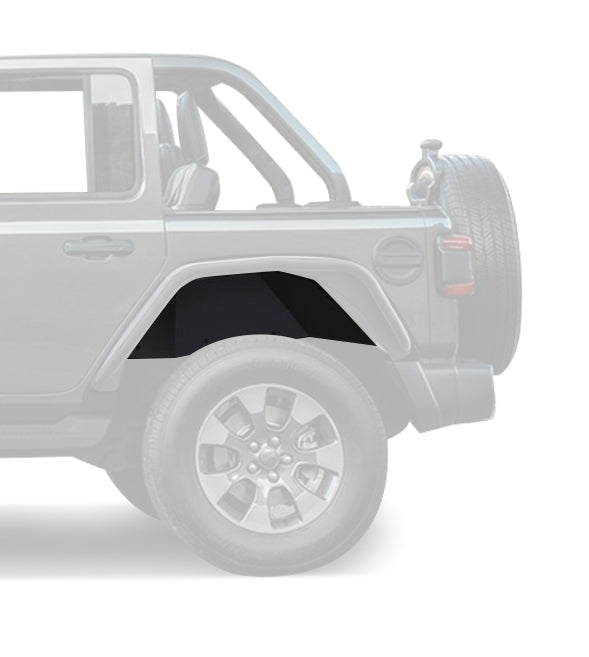 2018-2026 Jeep Wrangler Rear Inner Fender Flares Liners | Black Horse Off Road - Image 2