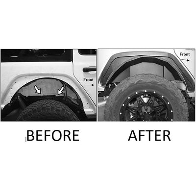 2018-2026 Jeep Wrangler Full Set Inner Fender Flares Liners - Front & Rear | Black Horse Off Road - Image 3