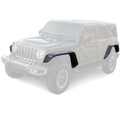 2018-2026 Jeep Wrangler Front & Rear Tubular Fender Flares | Black Horse Off Road - Image 2