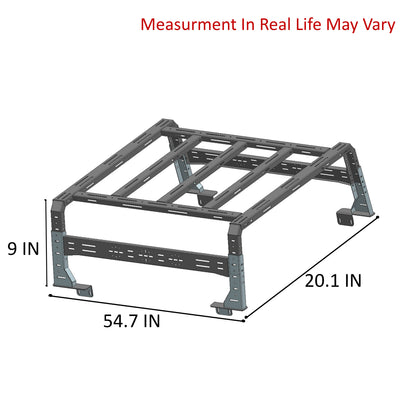 2020-2026 Jeep Gladiator Traveler Overland Utility Bed Rack | Black Horse Off Road - Image 7