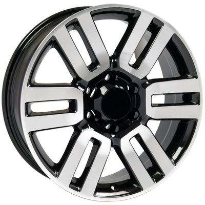 OE Wheels TY10 20x7 Gloss Black Machined replica wheel