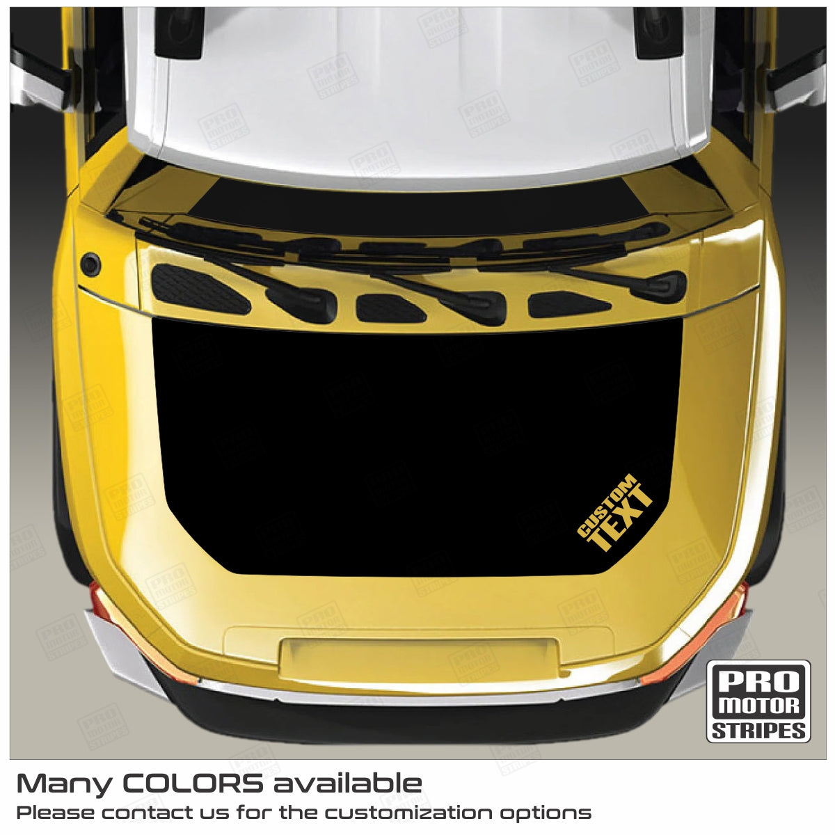 Toyota FJ Cruiser 2007-2023 Hood Accent Decals Stripes Blackout