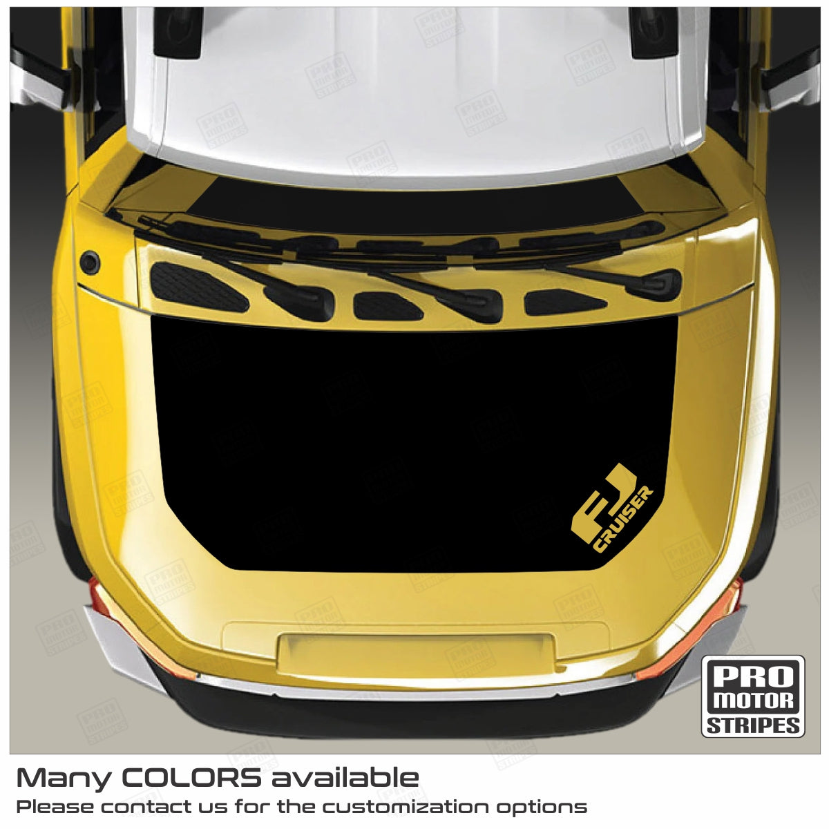 Toyota FJ Cruiser 2007-2023 Hood Accent Decals Stripes Blackout