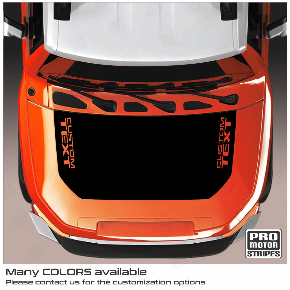 Toyota FJ Cruiser 2007-2023 Hood Accent Decals Stripes Blackout
