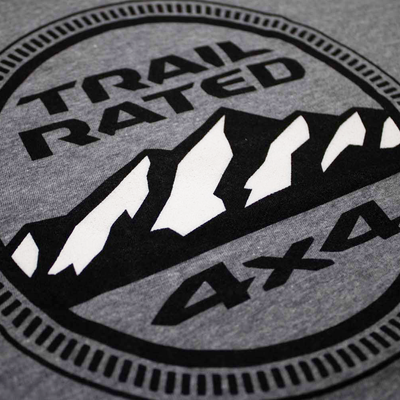 Ladies Jeep® Trail Rated V-neck - Heather Grey