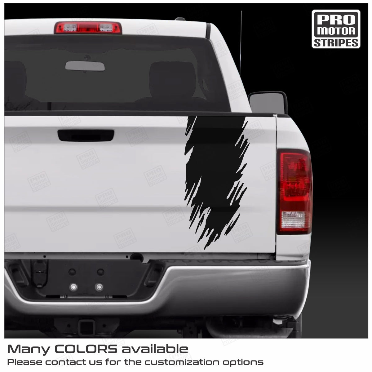 Universal Tailgate Rear Rip Splash Decal Stripe Truck or SUV