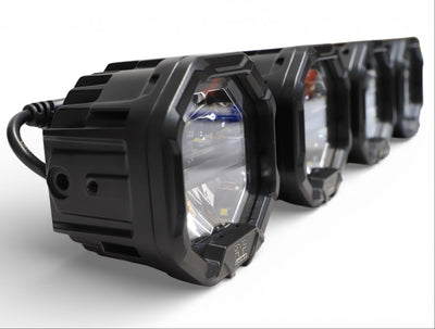 6 Light U-Con Interlocking Off Road LED Pod With Amber or White DRL Running Light