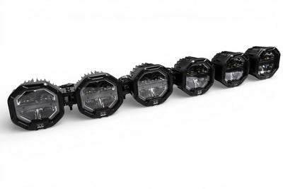 6 Light U-Con Interlocking Off Road LED Pod With Amber or White DRL Running Light