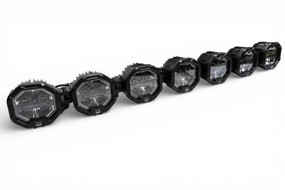 7 Light U-Con Interlocking Off Road LED Pod With Amber or White DRL Running Light