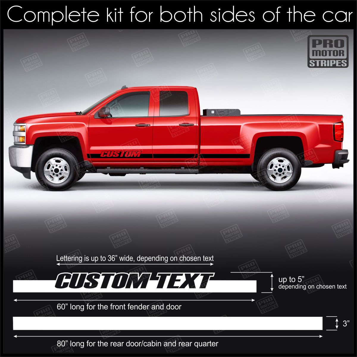 Universal Rocker Panel Stripes For Truck or SUV Style 1