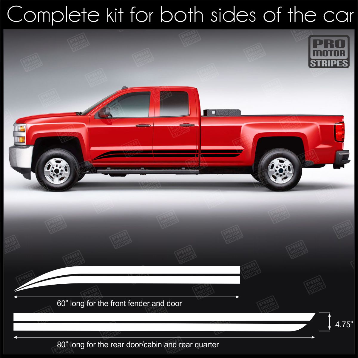 Universal Rocker Panel Stripes For Truck or SUV Style 9