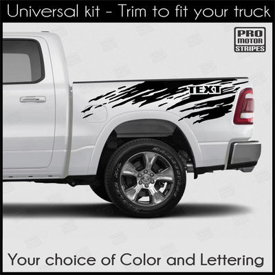 Universal Rear Quarter Dirt Splash Accent Decals For Truck or SUV