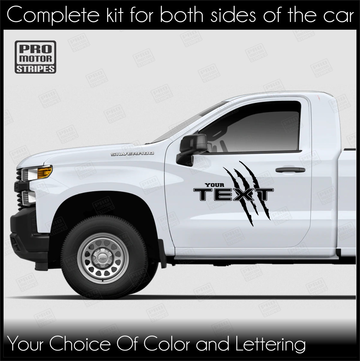 Universal Bed Accent Claw Marks Quarter Panel Decals for Truck or SUV