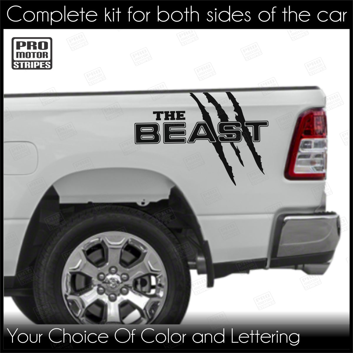 Universal Bed Accent Claw Marks Quarter Panel Decals for Truck or SUV