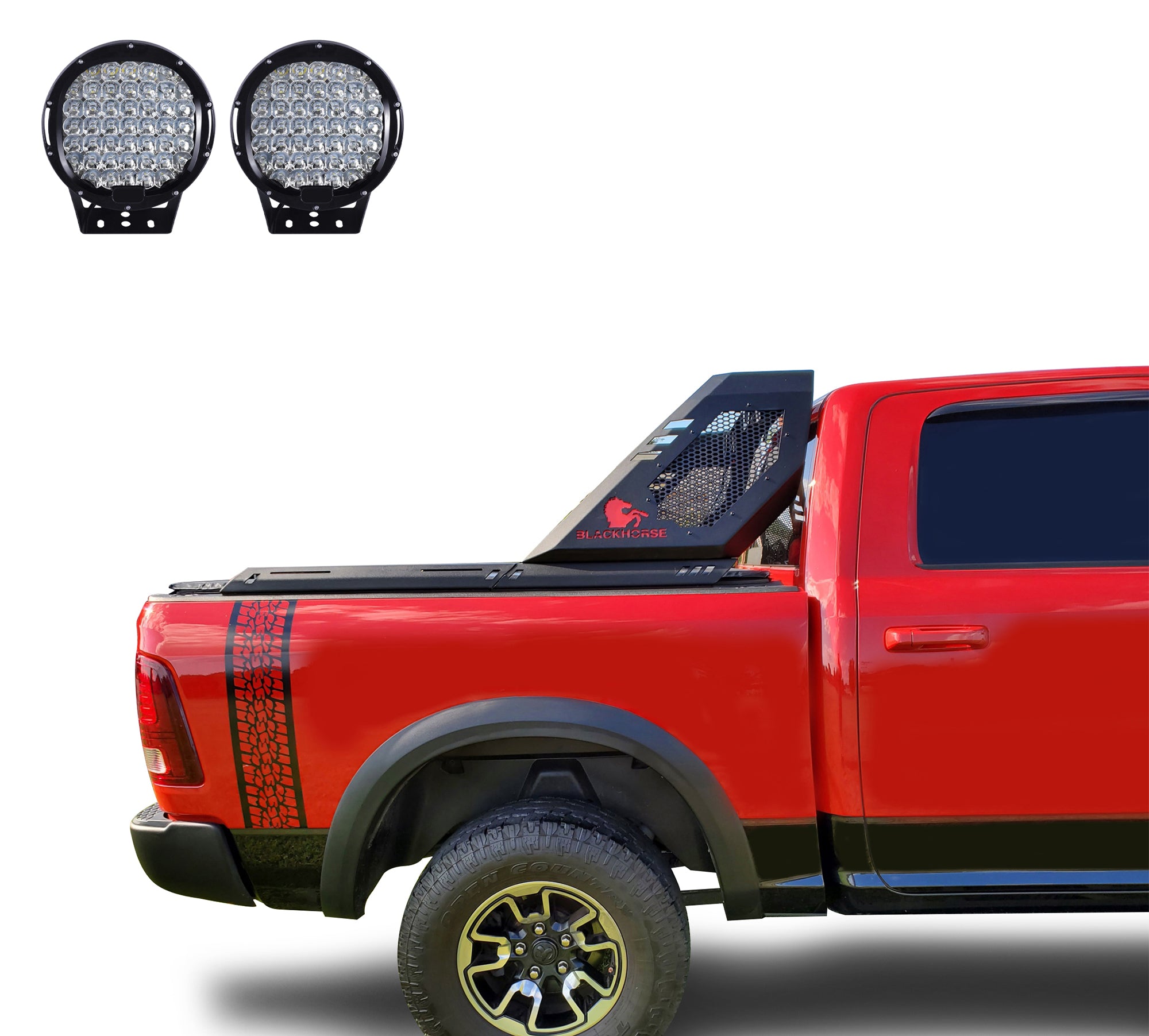 Vigor Roll Bar Kit Modular W/ Set of 9" Black Round LED Light | Black Horse Off Road - Image 9