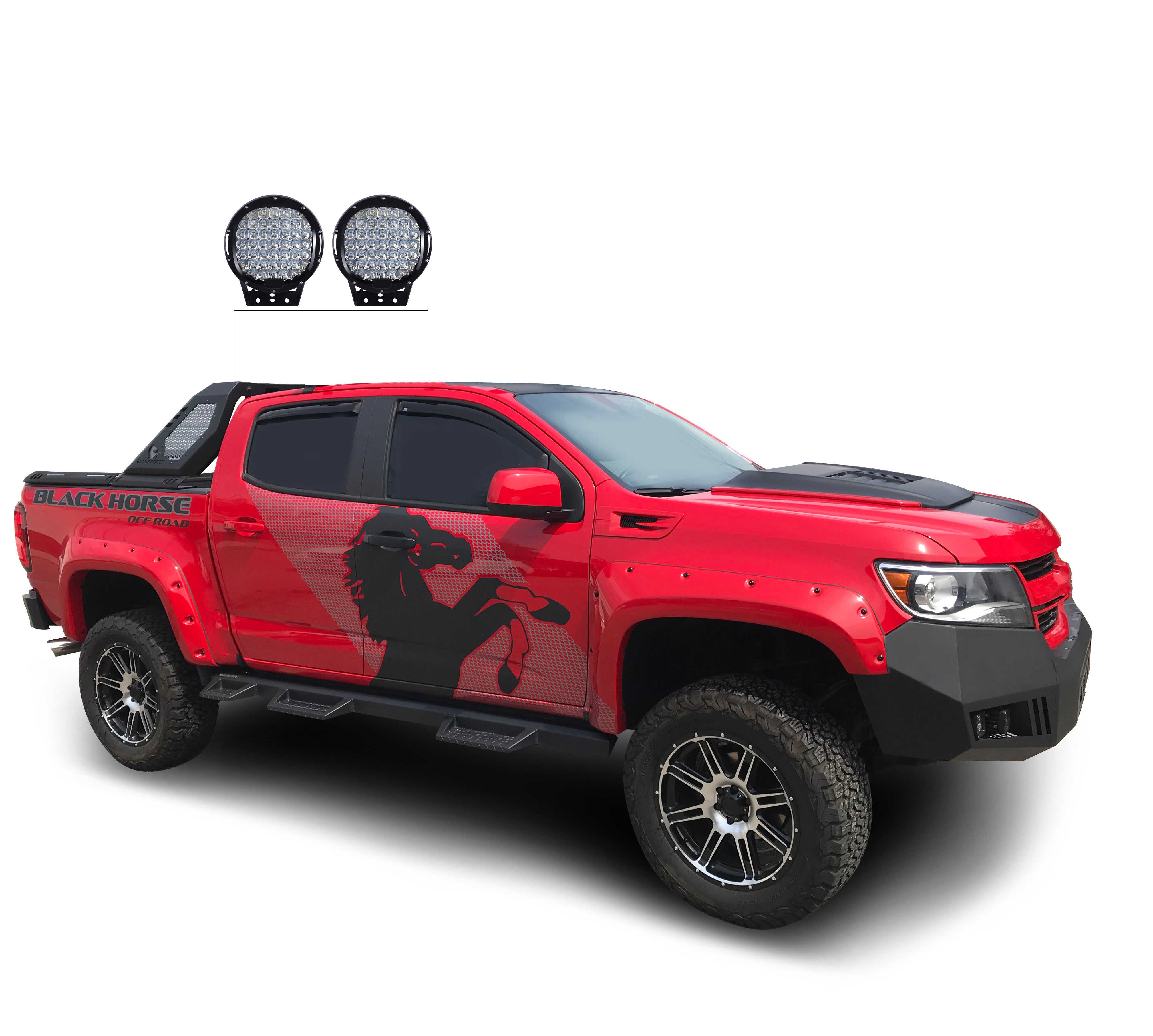 2015-2026 Canyon Vigor Roll Bar Kit Modular W/ Set of 9" Black Round LED Light | Black Horse Off Road - Image 6