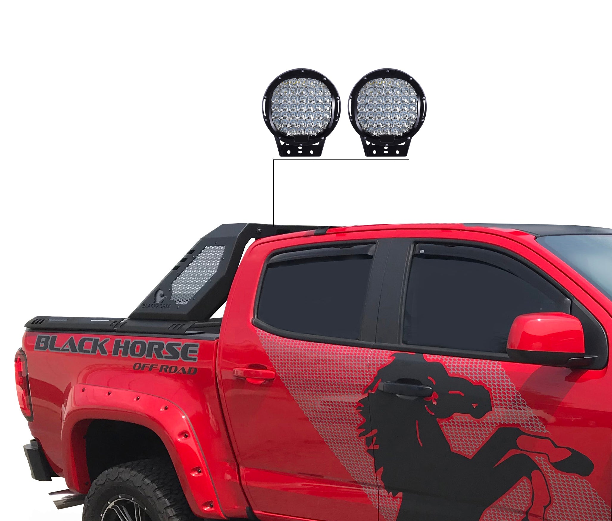 2015-2026 Canyon Vigor Roll Bar Kit Modular W/ Set of 9" Black Round LED Light | Black Horse Off Road - Image 8