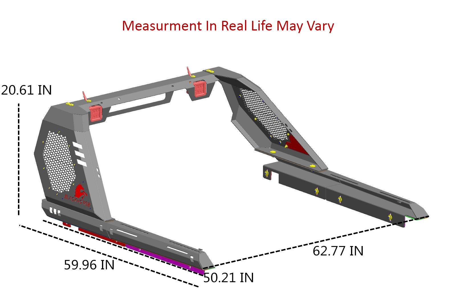 2005-2026 Toyota Tacoma Vigor Roll Bar Modular 2nd Box contains VI06 : 51lb, 34x12x7 | Black Horse Off Road - Image 6