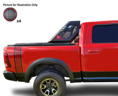 2019-2026 Ford Ranger Vigor Roll Bar Kit Modular 2 sets of 5.3" Dia.  Black LED Flood Lights w/ Harness and Switch | Black Horse Off Road - Image 4