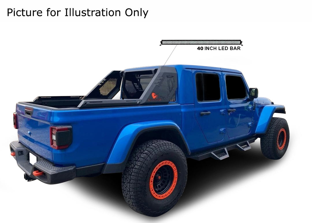 2020-2026 Jeep Gladiator Vigor Roll Bar Kit Modular W/40" LED Light Bar | Black Horse Off Road - Image 10